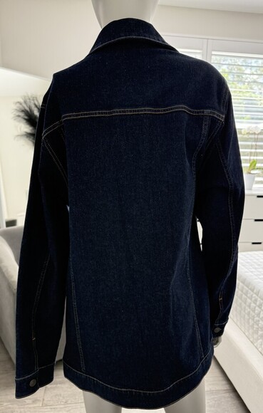 Revolve + Susana Monaco Oversized Denim Jacket Button Up Jacket Medium - Picture 6 of 7